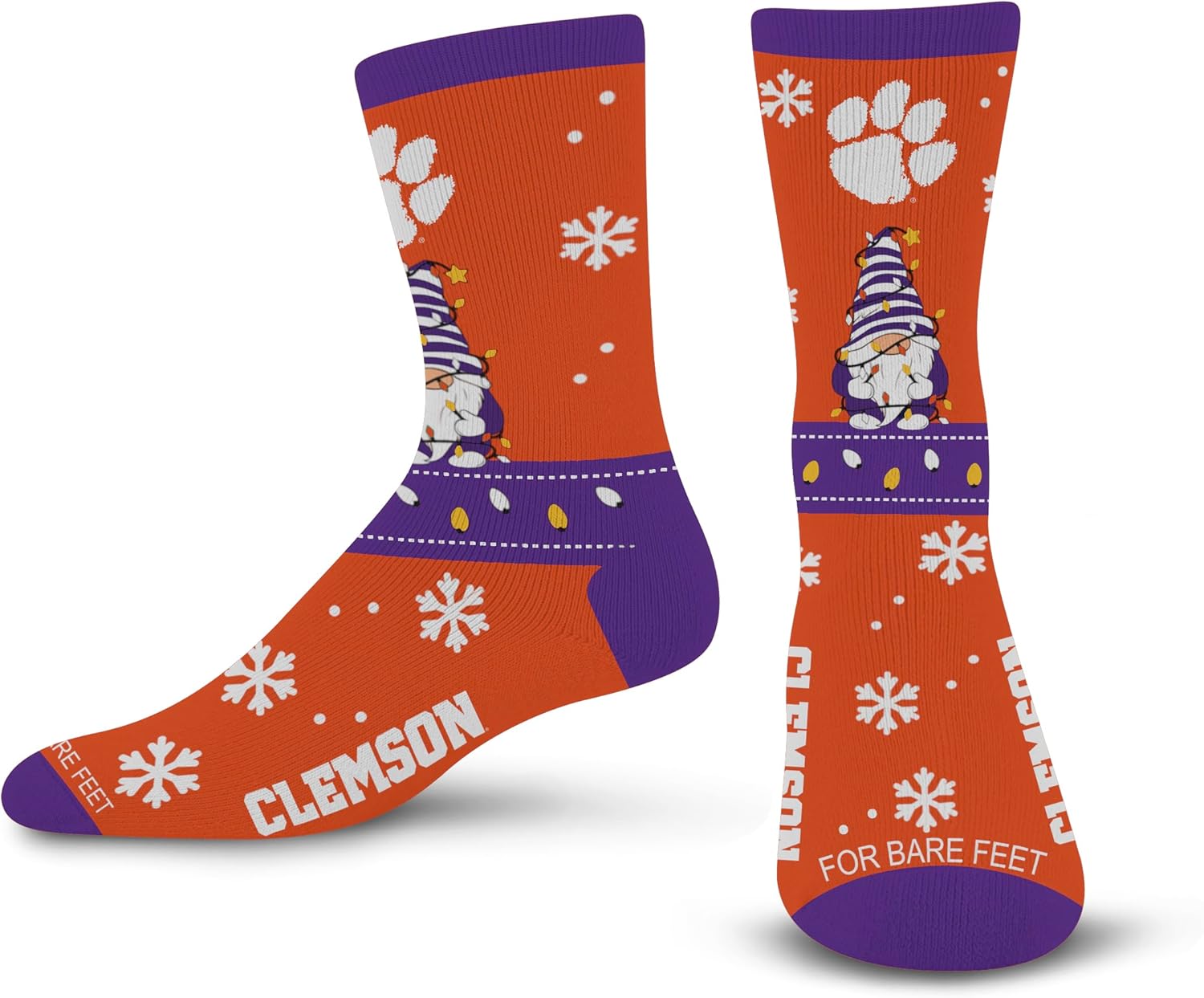 For Bare Feet NCAA Unisex Ncaa Sweater Gnome Holiday Sock