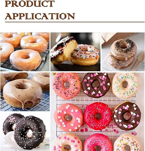 Miniatura 3 de EAGLEG Máquina automática comercial para hacer donas 4 filas, 2800 W de acero inoxidable donuts máquina de bocadillos, freidora comercial de donas,