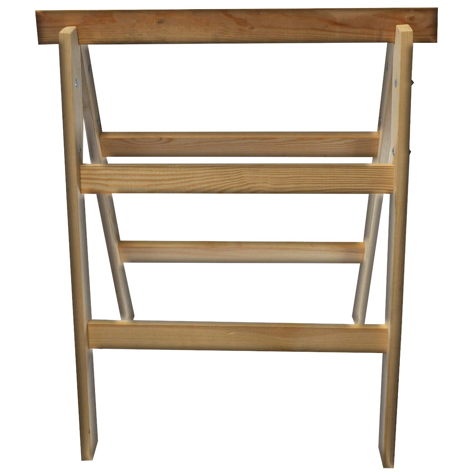 2er Set DEWEPRO® Holz-Klappbock 2 sprossig - Unterstellbock - Gerüstbock - Arbeitsbock - Werkbock - Tischlerbock - Montagebock - Holzbock klappbar