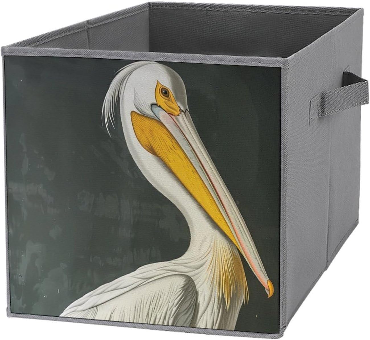 American White Pelican Foldable Storage Cubes Organizers Storage Bins Square Storage Baskets for Clothes Toys 1PCS