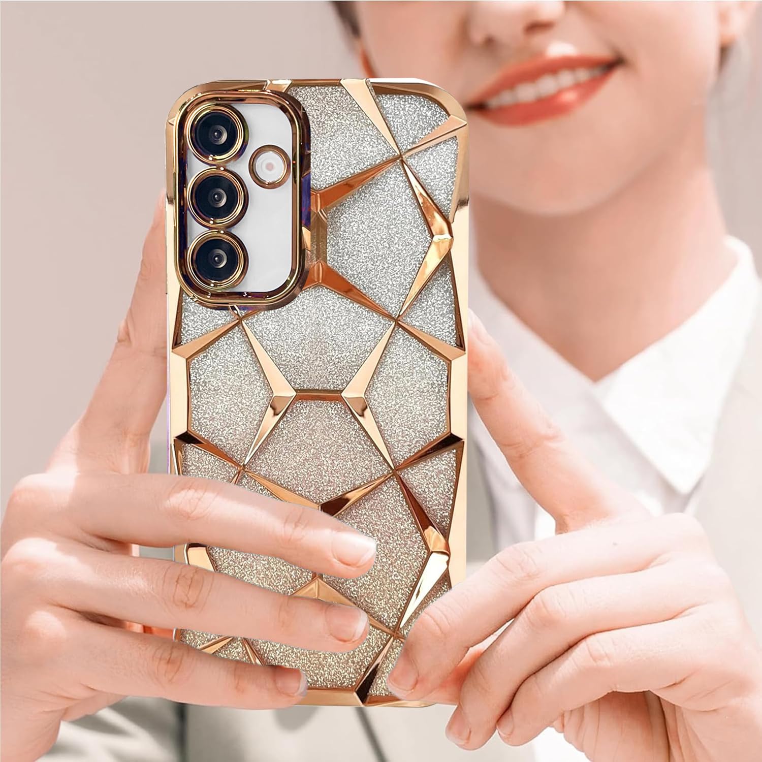 VONZEE Glitter Case for Samsung S24 FE - Luxury Design -4 VONZEE Glitter Case for Samsung S24 FE - Luxury Design -4