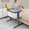 INFANS 3 in 1 Baby Bassinet, Bedside Sleeper for Newborn, Folding Crib with Mattress, Travel Bag, Wheels, 4-Sided Mesh, Easy to Assemble Cradle Co Sleeper Stationary, Rock Dark Grey