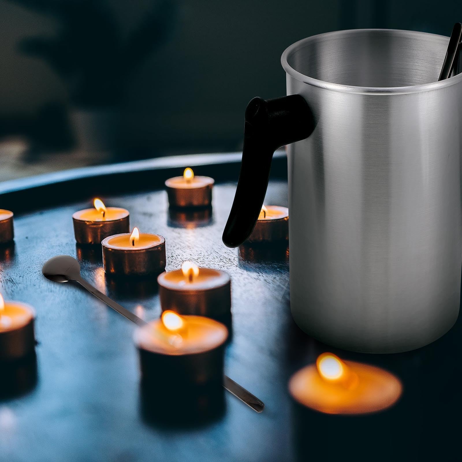 JECOMPRIS Set per Fabbricazione Candele Pentola per Sciogliere Cera da 3l, Accessori per Melt Cup, Kit Fai da Te per Ragazzo Ragazza e Principianti, per Attività Creative in Colore Casuale