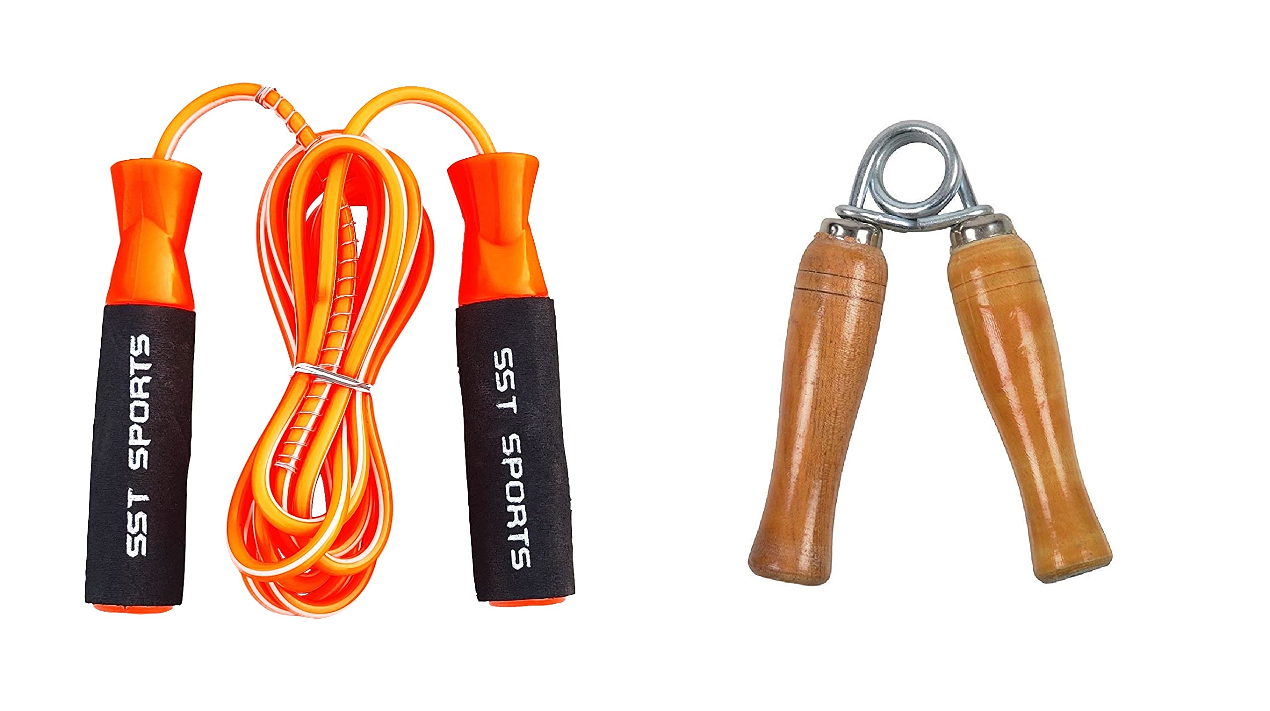 SST Skipping Rope with Hand Strengthener | Jump Rope with Power Grip | Hand Gripper, Ball Bearing Skipping Rope for Gym, Fitness, Sports, Exercise (B09VPH52YH) Amazon Price History, Amazon Price Tracker