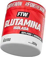 FTW Glutamina Micronizada Isolada 100% Pura com L-Glutamina Sem Aditivos, Suplemento Aminoácido para Dietas Específicas, Alta Solubilidade – Pote 300g