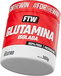 FTW Glutamina Micronizada Isolada 100% Pura com L-Glutamina Sem Aditivos, Suplemento Aminoácido para Dietas Específicas, Alta Solubilidade – Pote 300g