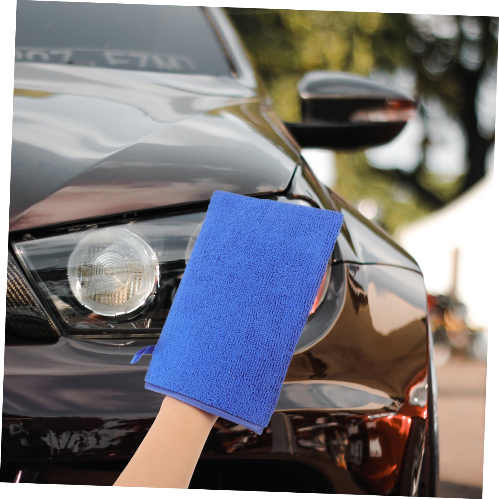 GLEAVI 3piezas Guante De Lavado De Arcilla para Coche Guante Descontaminante Reutilizable para Limpieza Exterior y Detallado Automotriz Azul