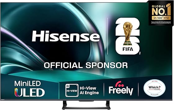 Hisense 65" 65U7QTUK MiniLED QLED 144Hz Smart AI TV - Hi-View AI Engine, 144Hz Game Mode PRO, 2.1 Channel, Dolby Atmos, Quantum Dot Colour, Anti-Reflection with Freely, Disney +, YouTube, Netflix : Amazon.co.uk: Electronics & Photo