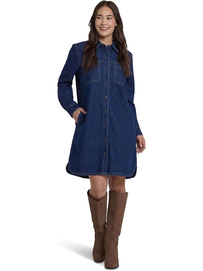 Blue NYDJ Reese Denim Shirtdress