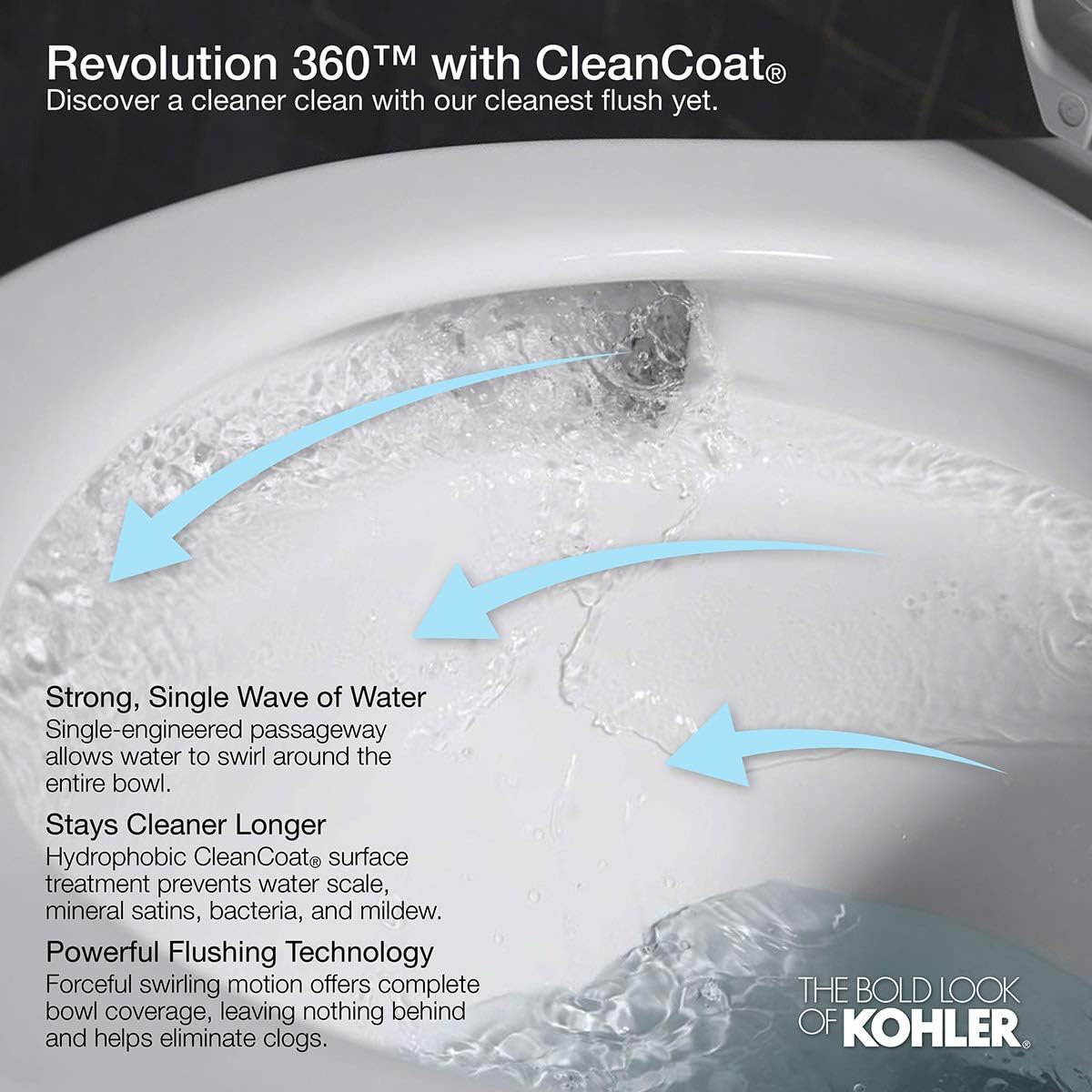 Kohler K-31588-95 Cimarron Comfort Height Toilet Bowl, Ice Grey - - 