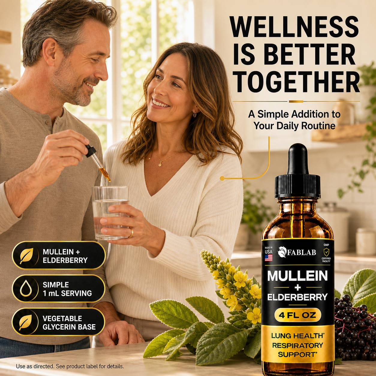 FabLab Mullein Drops with Elderberry, Mullein Tincture, 4 Fl Oz Made in USA — Amazon image 5