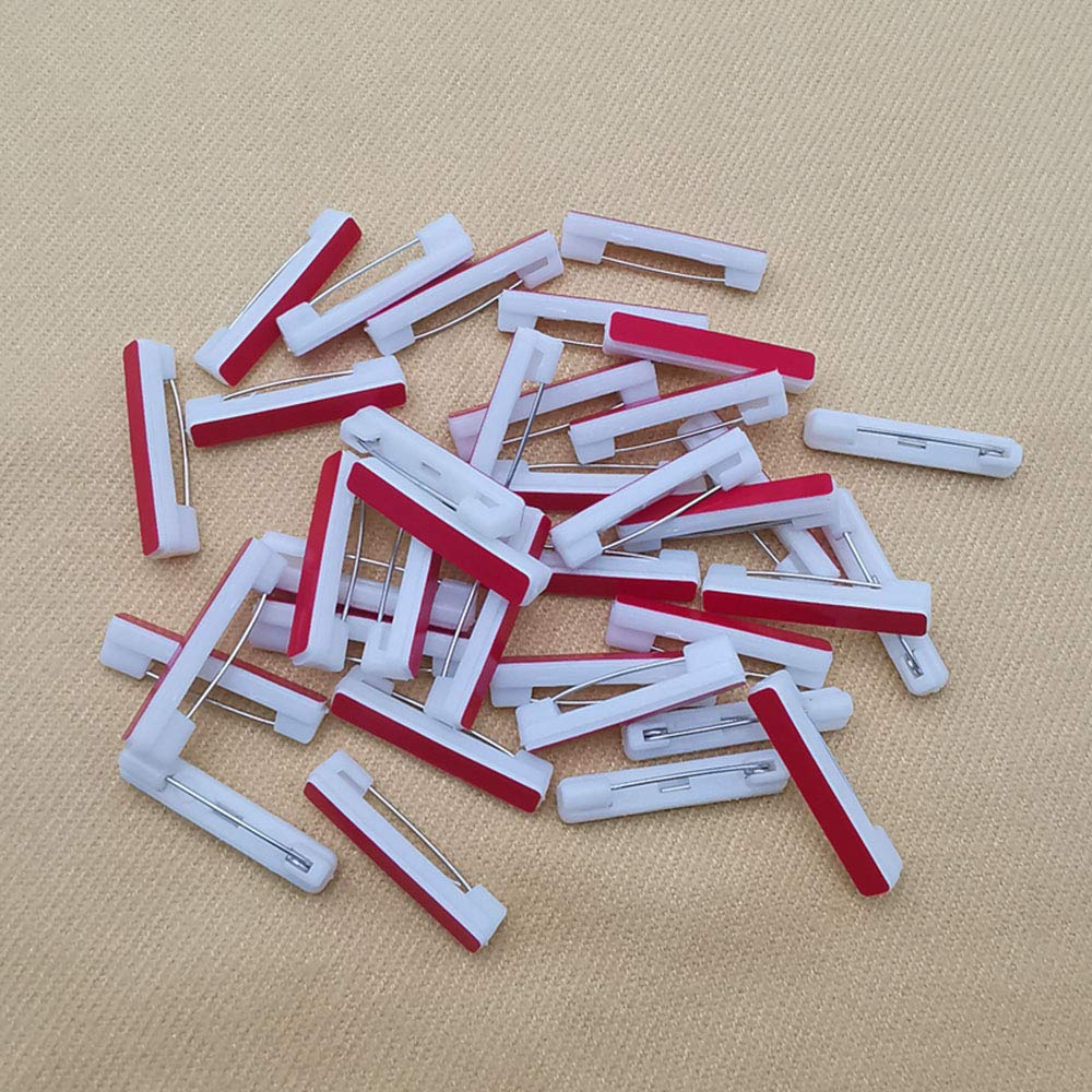 Veiligheidsstaafspelden, 100 stuks zelfklevende pins-badges acryl badge pinnen broche ruggen terug broche pinnen badge knutselen pinnen voor ID- badges naamlabels linten knutselen