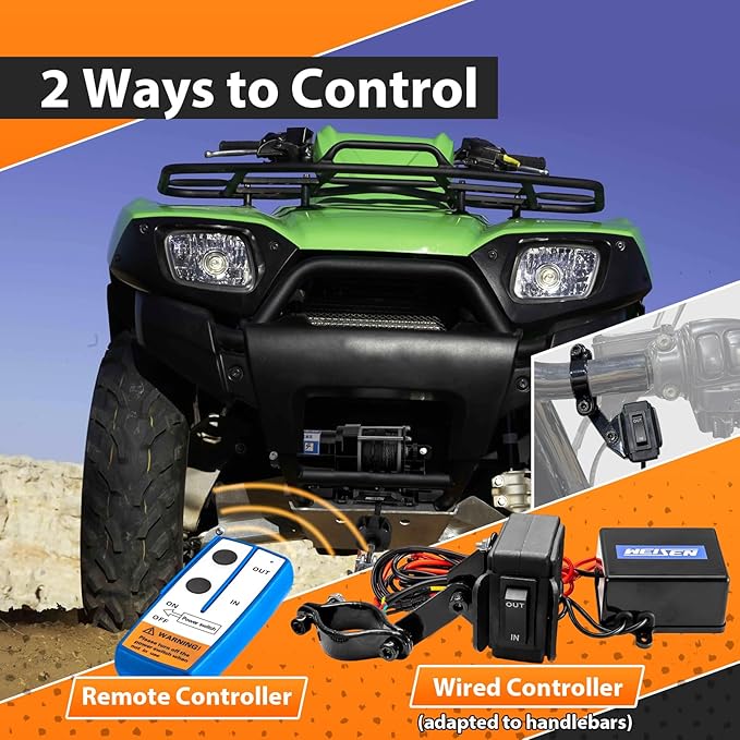Winche Eléctrico WeiSen 3000lb con Control y Soporte miniatura 3