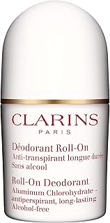 Clarins Roll-On Antiperspirant Deodorant | Alcohol Free | No White Residue | Long Lasting, Non-Sticky Formula| All Skin Types, Including Sensitive Skin | 1.7 Ounces