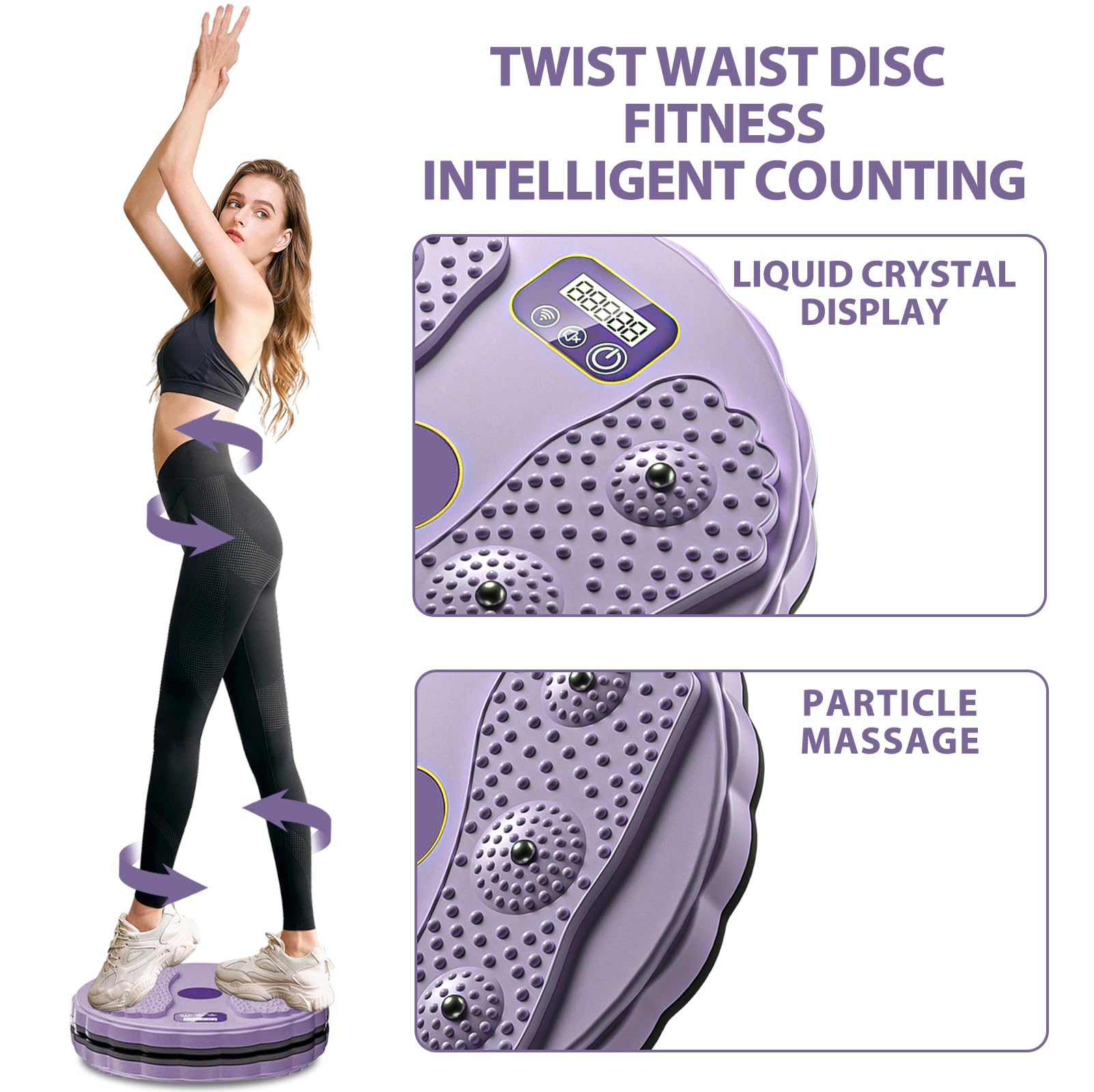 Disco Girevole Per Vita WIYETY - Con Contatore, Antiscivolo E Massaggio Plantare, Portata 300 Kg - Foto 10