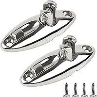 Vista 1 de Bimini top Deck Hinge 316 Stainless Steel Bimini Top Hardware Deck Side Mount Quick Release Fittings Marine Bimini Top Parts for Boats with Screws