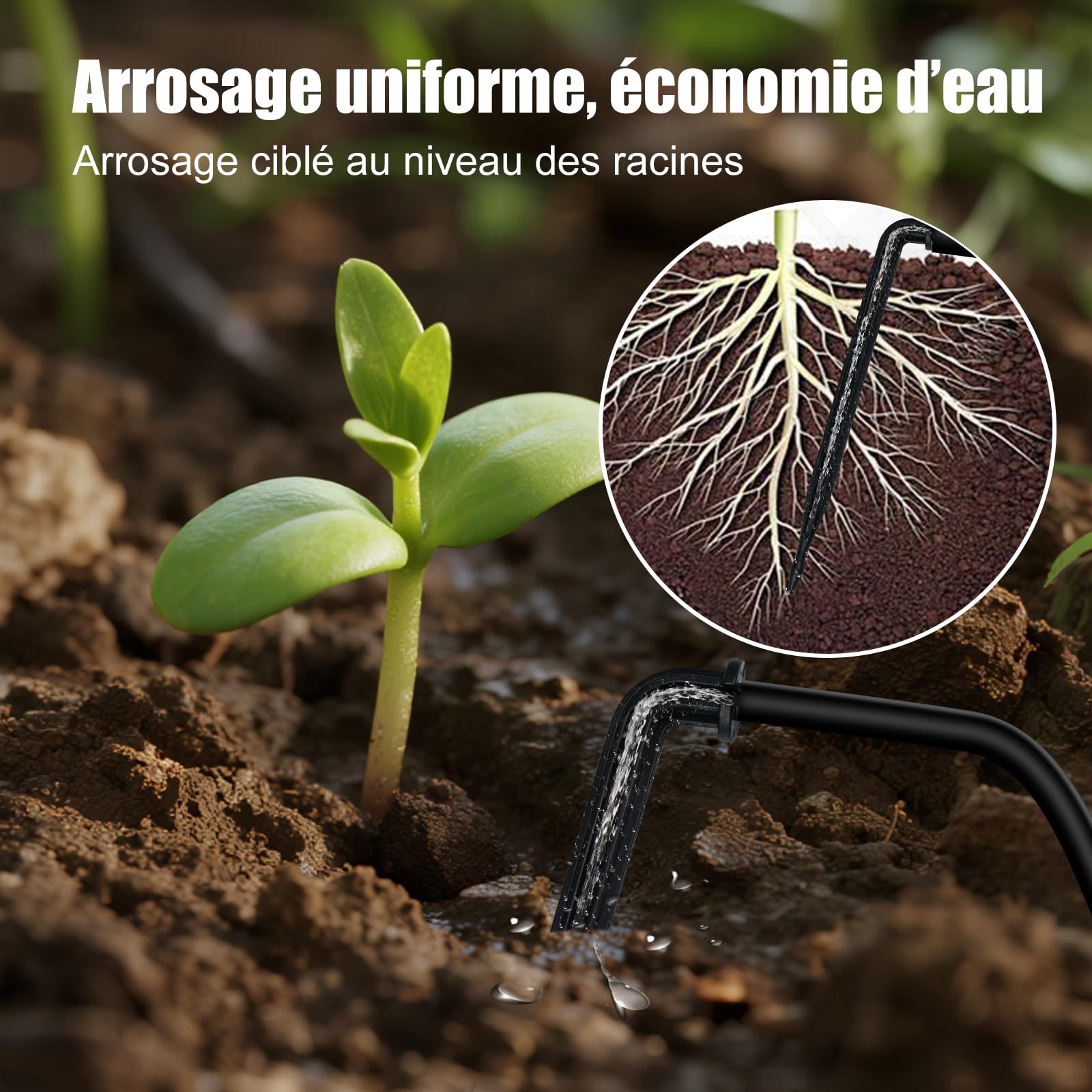 Uzoli SOP17 Arrosage automatique solaire goutte à goutte pour jardin