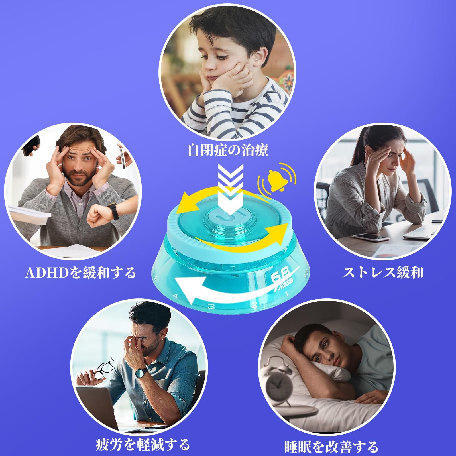 Amazon | OBEST 磁気ディスク 玩具 フィジェットスライダー 指先