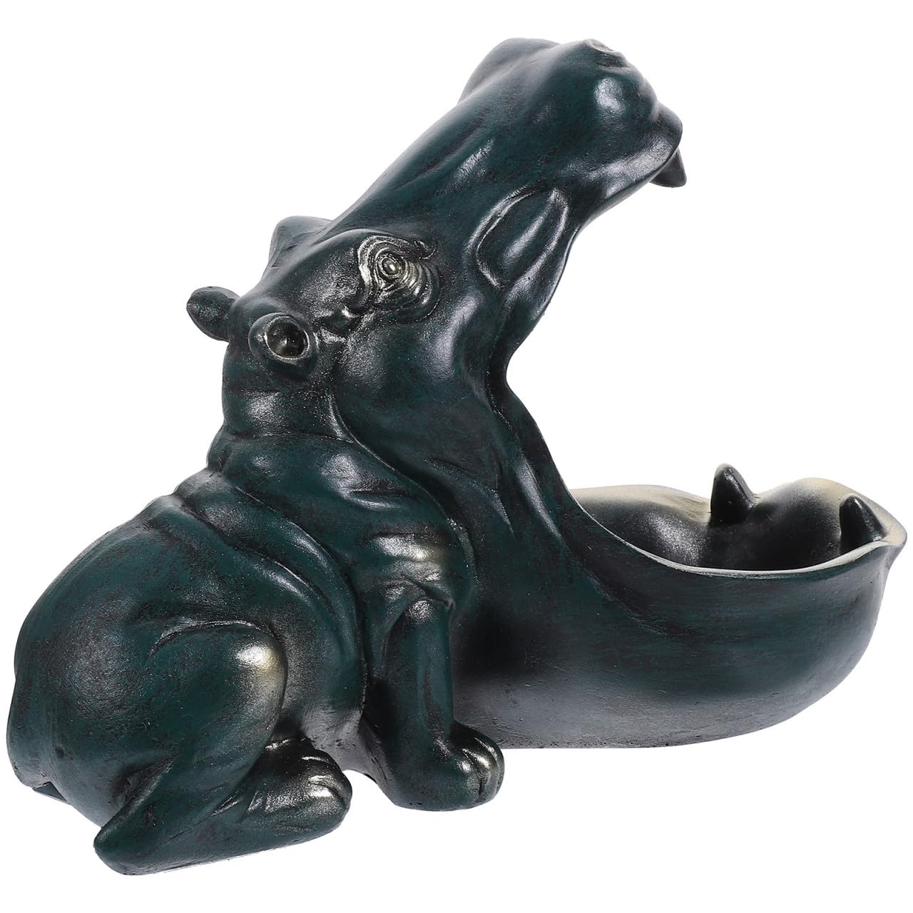 Figurine hippopotame en résine grand bol à bonbons idée cadeau originale de décoration