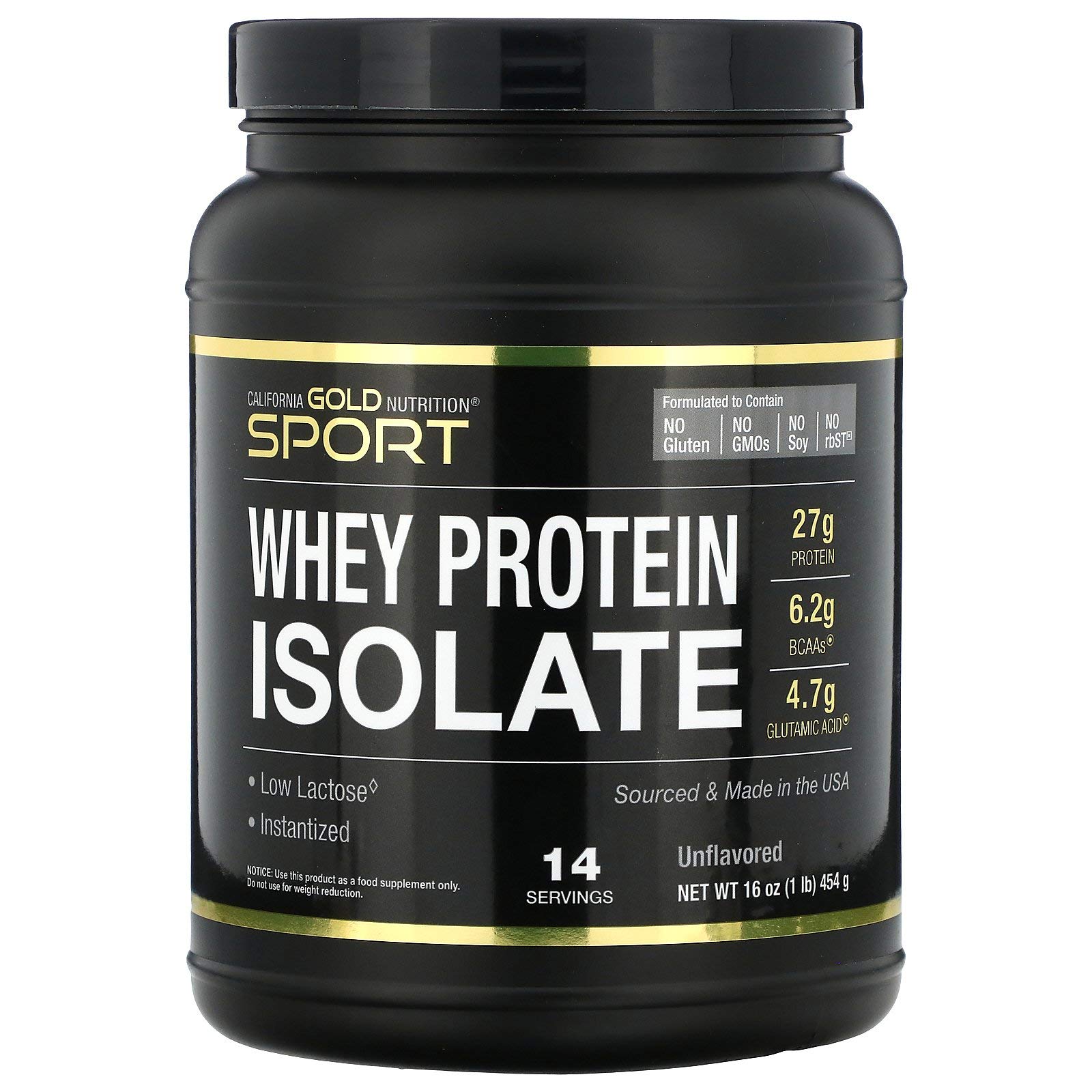 California Gold Nutrition, SPORT Series, Whey Protein Isolate, Fragrance-free, 90% Protein