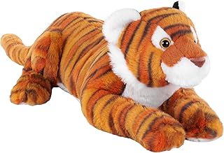 Wild Republic Earthkins Tiger Soft Toy 38cm Plush Toy Recycled Water Bottle Filling Eco Friendly