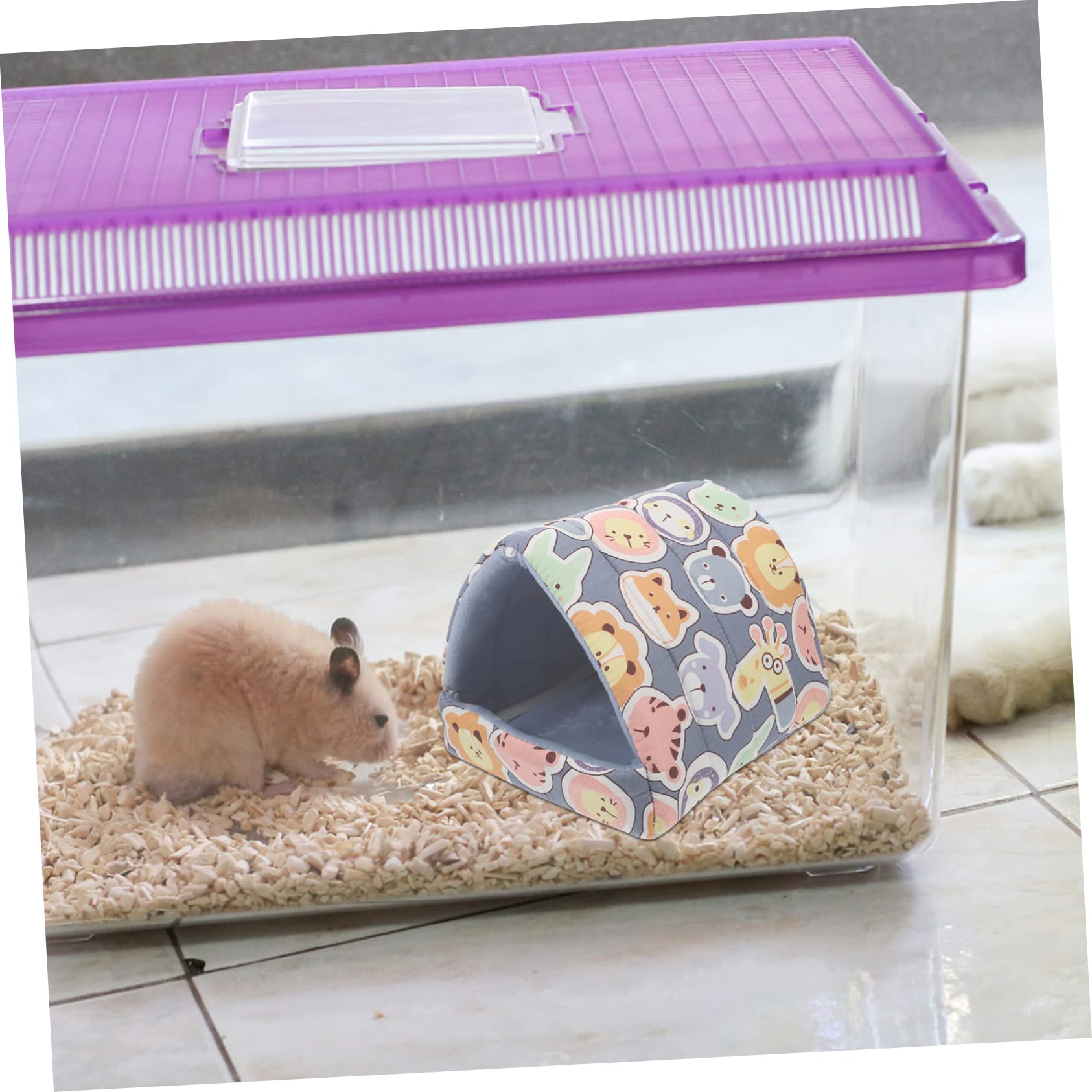 VANZACK 4piezas Cama Acogedora para y Hámsters De Aislante para Pequeñas para Chinchillas y Roedores Lavable y