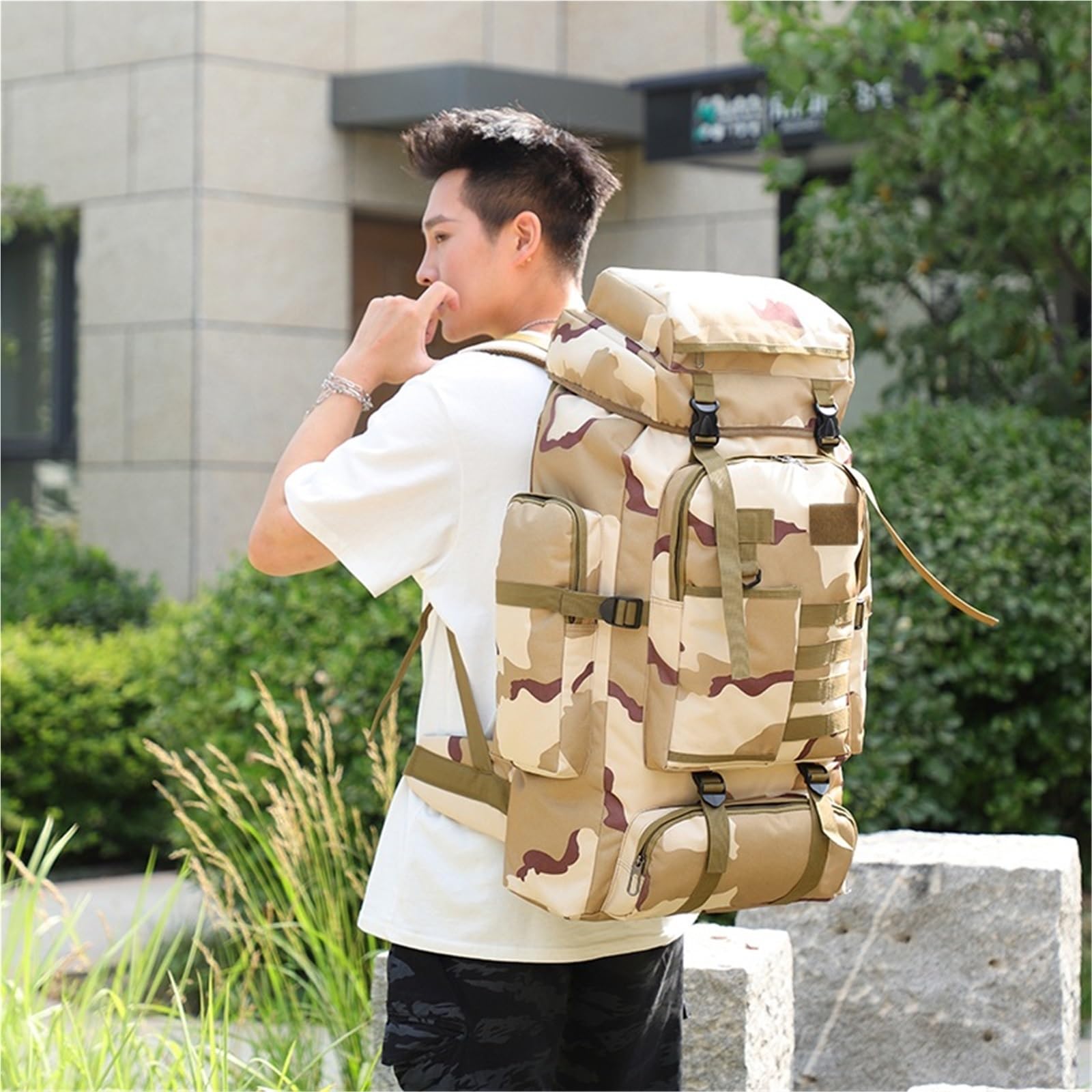 80LM Torba wspinaczkowa Climb Plecaki taktyczne Duży plecak na zewnątrz Piesze wycieczki Campingowe torby podróżne(Urban camouflage)