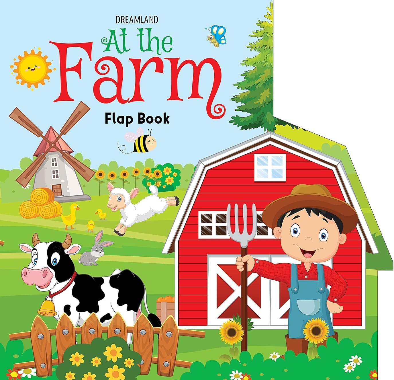 At the Farm - Lift The Flap Book for Kids Age 3-6 Years with Bright and Colourful Pictures- Early Learning Novelty Book for Children