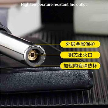 Windproof, Direct-Fired Blue Flame, Portable Metal Lighter with Adjustable Flame Size, can be Filled with Butane Gas; Suitable as a Gift or for Personal use.(D)