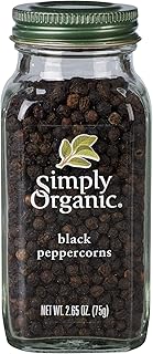 Simply Organic Black Pepper Whole, 2.65 Ounce