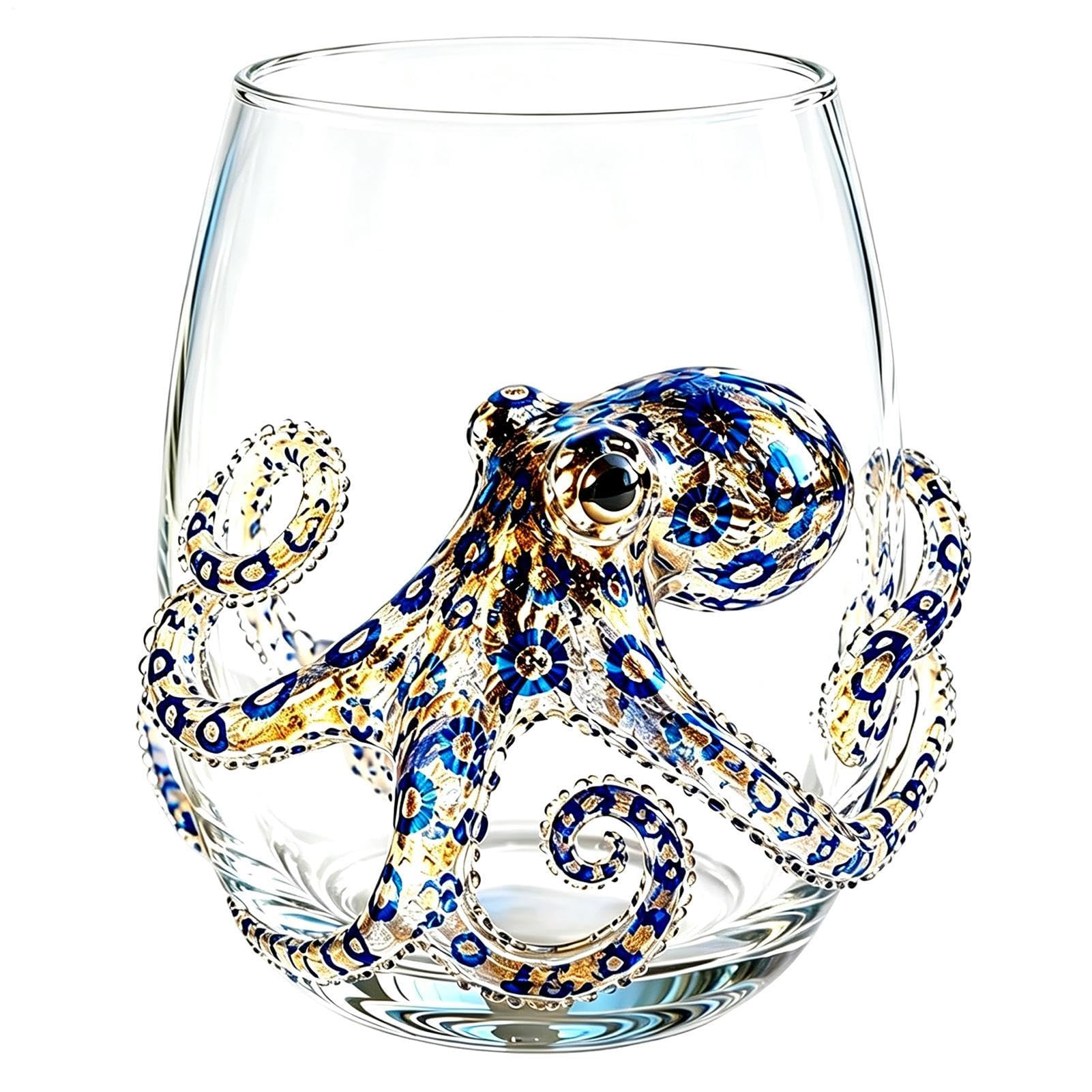 Vaso de agua decorativo 3D de animales marinos como regalo original de hogar