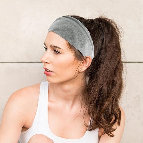 Miniatura 5 de FULZTEY Diademas bohemias para mujer, bandas anchas para la cabeza, elásticas, para ejercicio, yoga, sudor, bandas antideslizantes para el cabello,