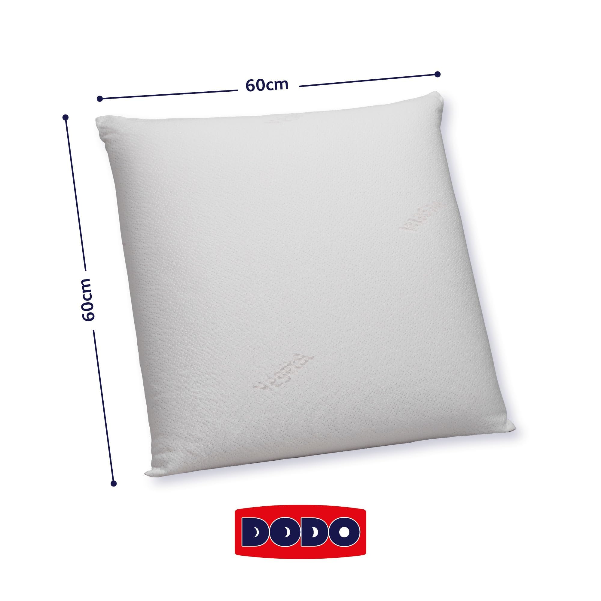 DODO | Oreiller Végétal à Mémoire de Forme 60x60 | Maintien des Cervicales | Taie déhoussable et Lavable à 40°c