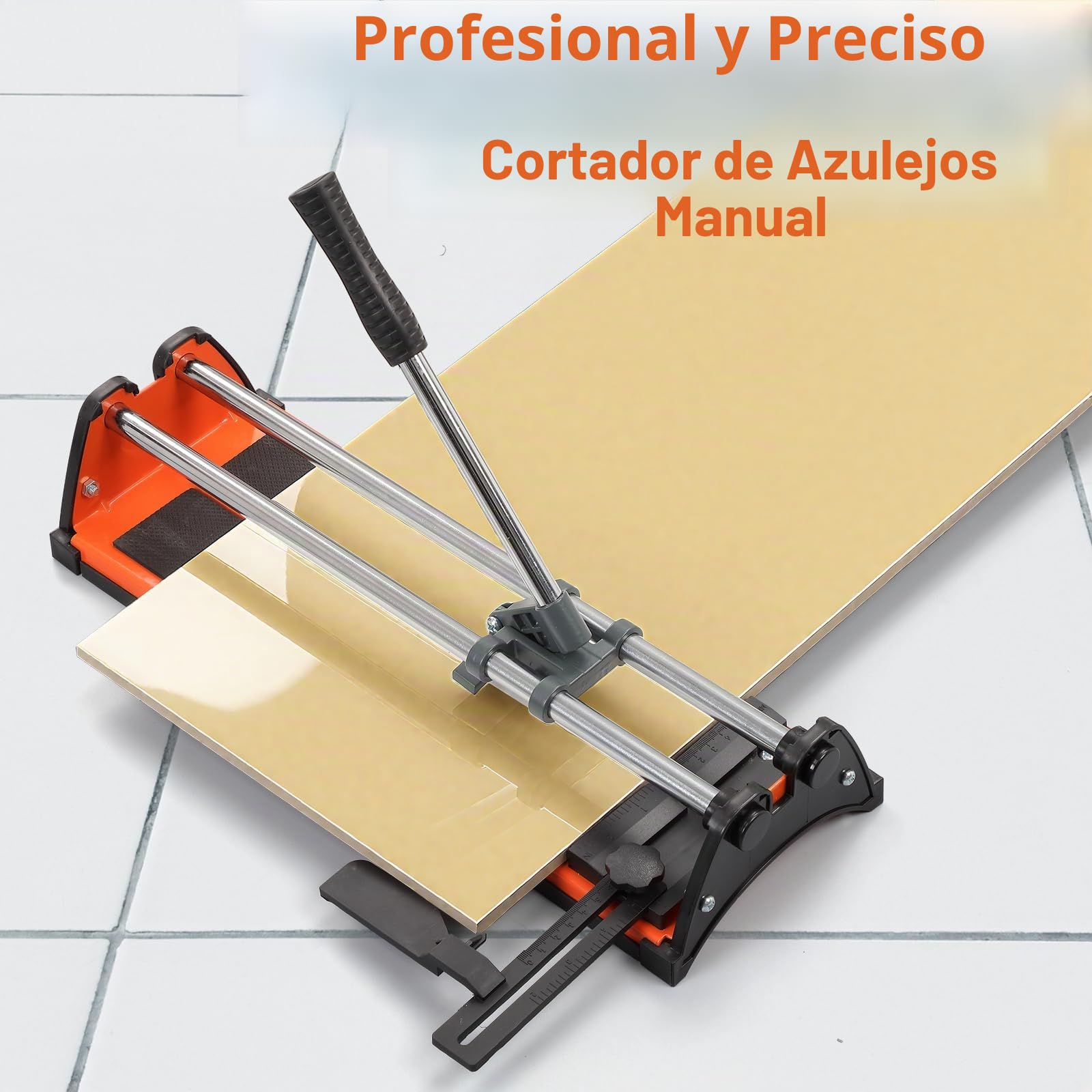 TILER Cortador de Azulejos Manual 430 mm, Máquina Profesional con Rueda de Carburo de Tungsteno, Preciso para Cerámica y Porcelanato, DIY y Profesionales