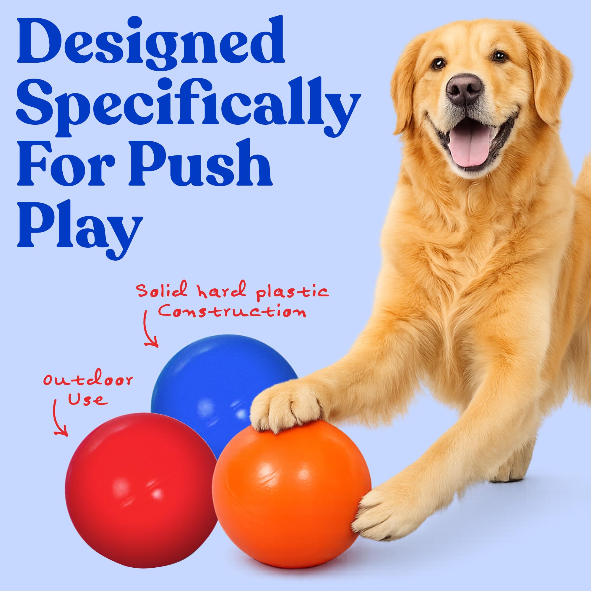 Doggie Dooley Praktisch unzerstörbarer Bester Ball für Hunde, 20,3 cm (Farben variieren)