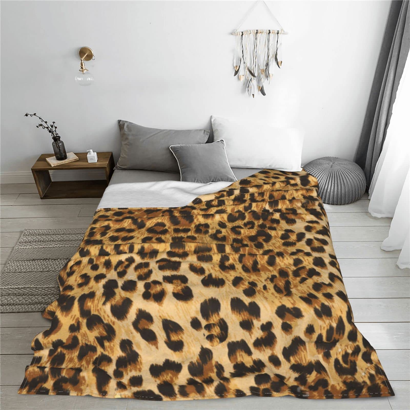 Amazon｜毛布 大判 アニマル ヒョウ柄 豹柄 ブランケット 40