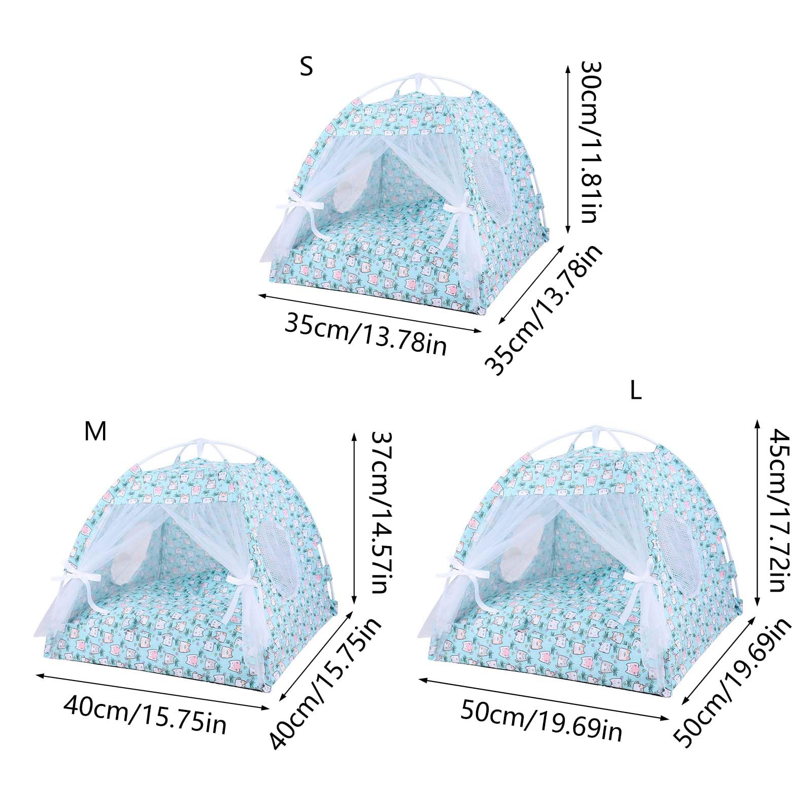 Tente pour animal domestique portable amovible respirant Tipi Chiens Chats Intérieur Extérieur Niche pour Camping Pratique
