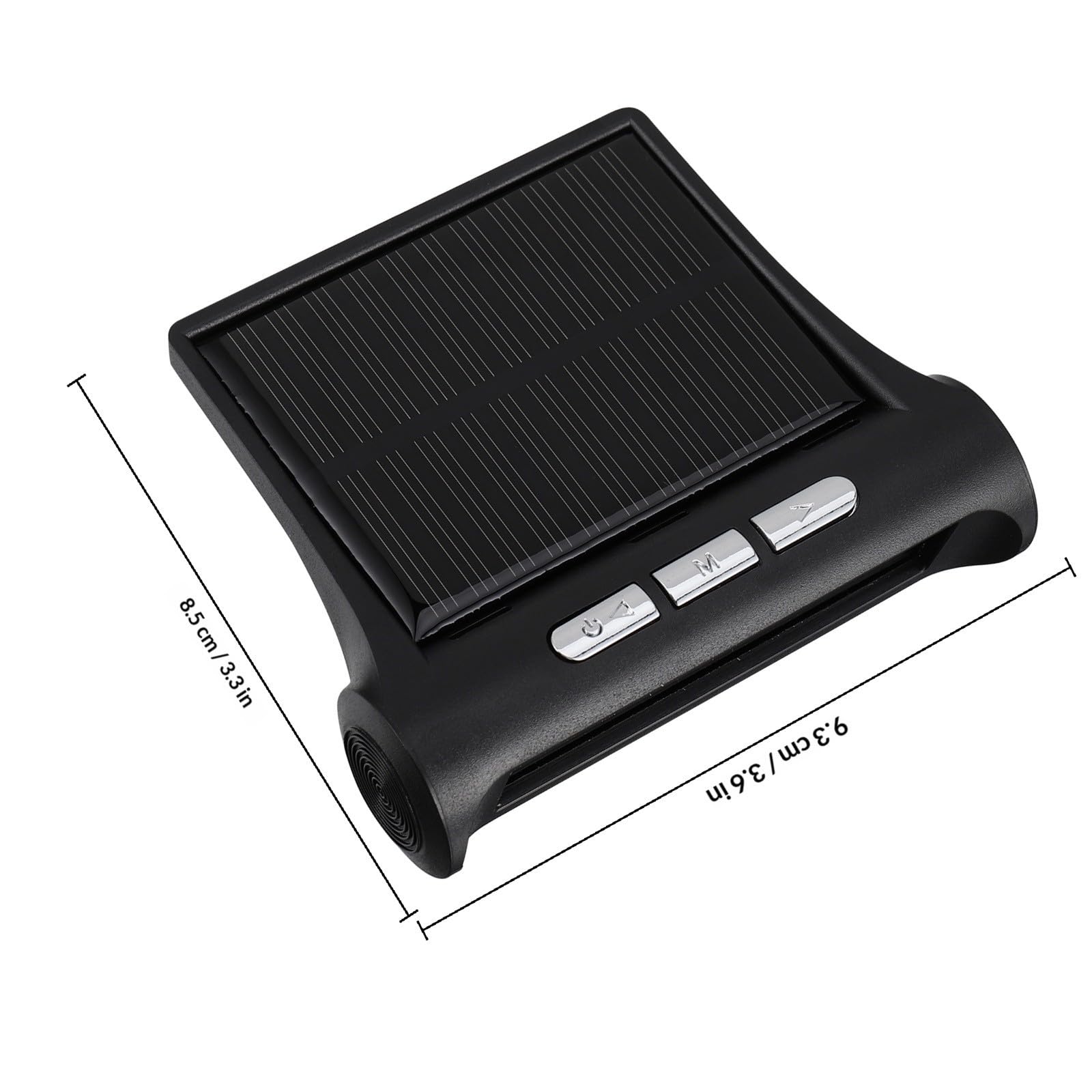 Vaguelly Reloj Digital para Coche Carga Solar, Termómetro Integrado y Calendario Anual, Fabricado en Abs y PC para Uso Prolongado y Resistente