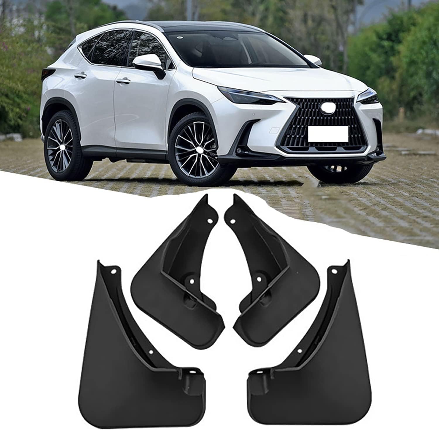 HGYNBCP Car Mud Flaps Splash Guards for LEXUS NX 2022-2023, Splash Guard Front Rear Mudguard with Fixing Screws.