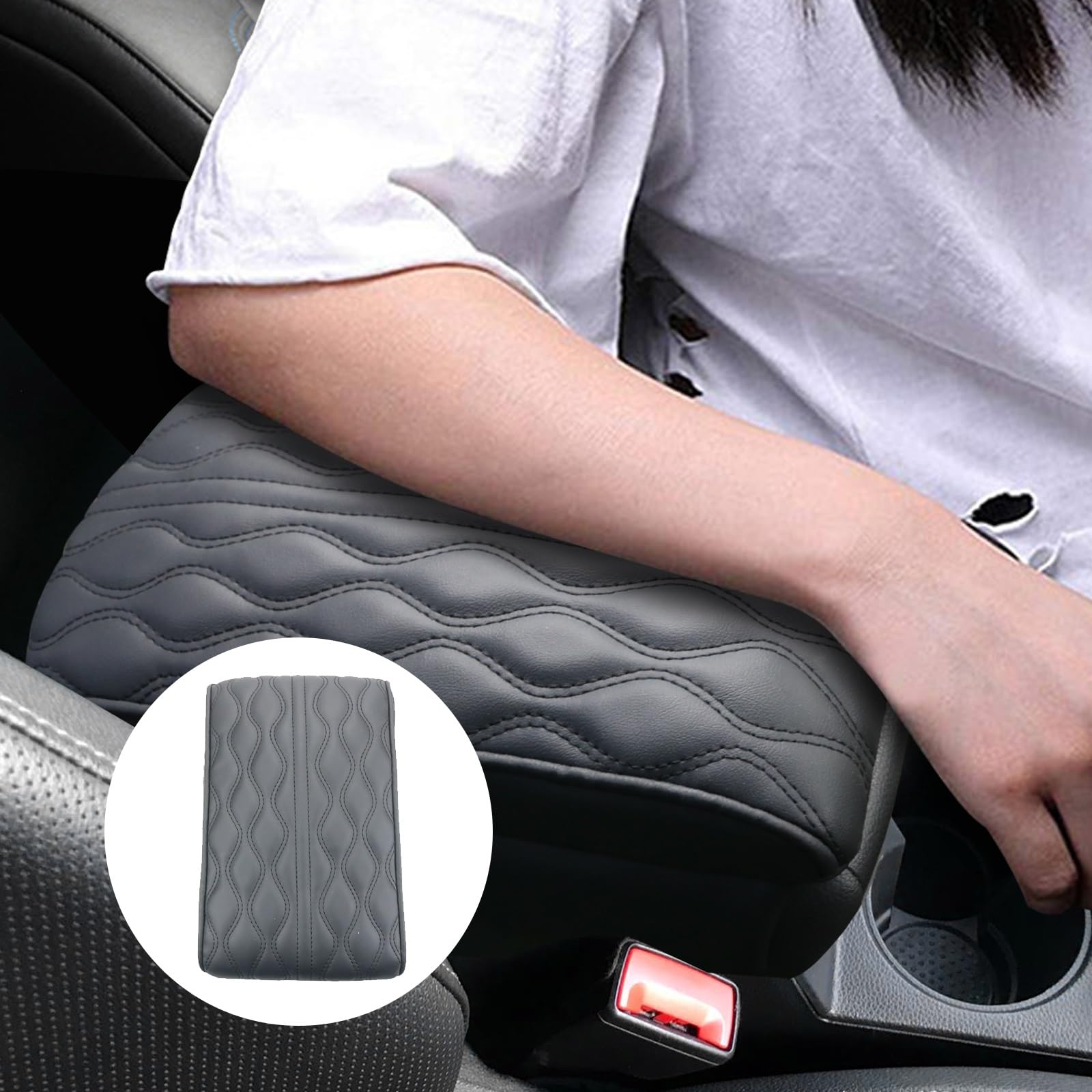 Cubierta Protectora De La Caja del Reposabrazos del Control Central del Coche para Seat para Ateca 2016 2017 2018 2019 2020 2021 2022 Accesorios Interiores