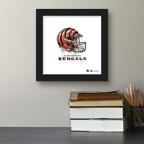 Miniatura 8 de Trends International Gallery Pops NFL Cincinnati Bengals - Lienzo decorativo para pared con casco de goteo, versión sin marco, 12 x 12 pulgadas,