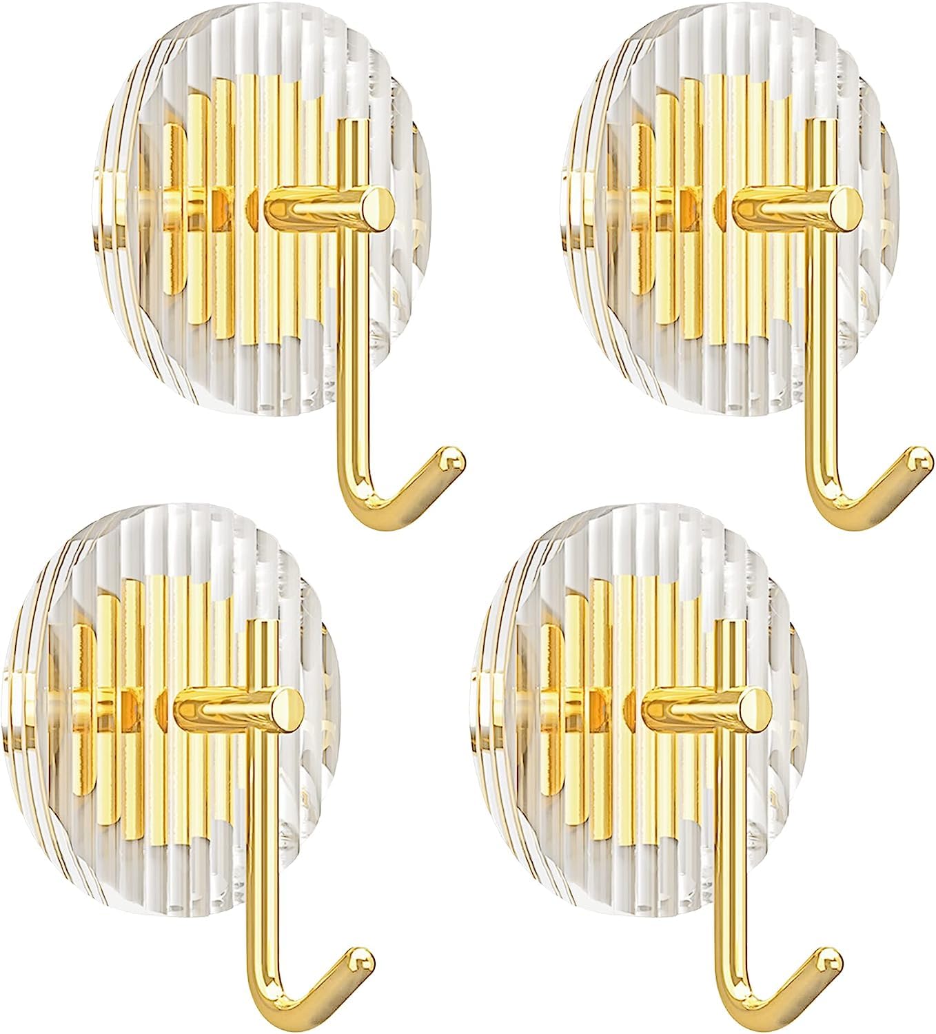 Styxon Bathroom Towel Hooks, Acrylic Heavy Duty Door Hanger Towel Robe Clothes Cabinet Closet Sponges Wall Coat Hook for Bedroom Kitchen 4 Pack, Gold (B0CCL6VF7B) Amazon Price History, Amazon Price Tracker