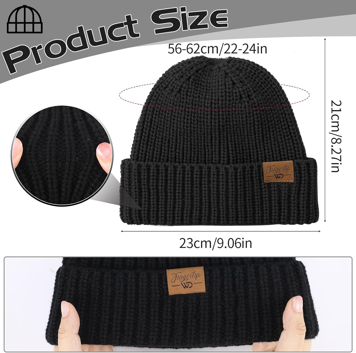 Beanie for Men Women Warm Winter Cuffed Knit Hat Soft Thermal Ski Hat Unisex - Image 4