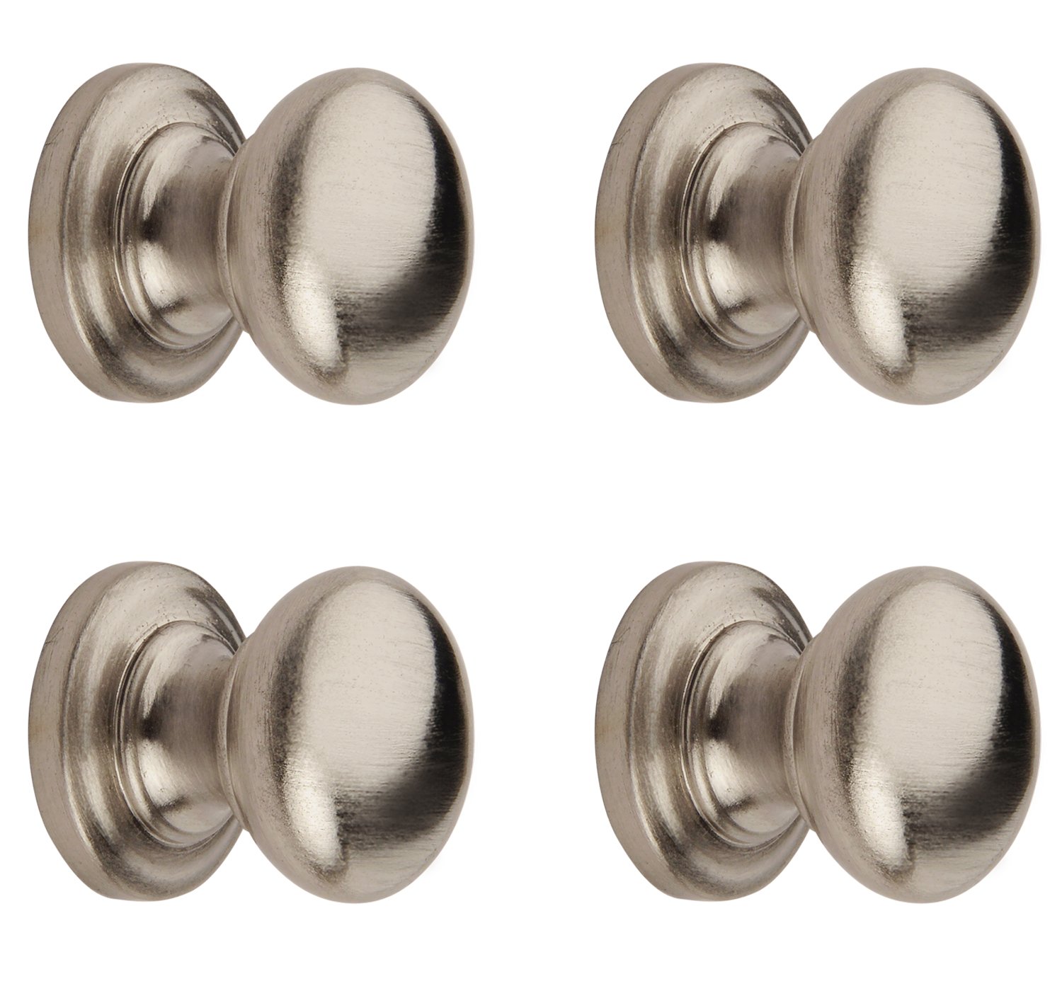 HOBKNOBS (Set of 4 Victorian Classic Satin Nickel Plated (15 mm Dia) - Dark Silver. (B06XGZV55F) Amazon Price History, Amazon Price Tracker