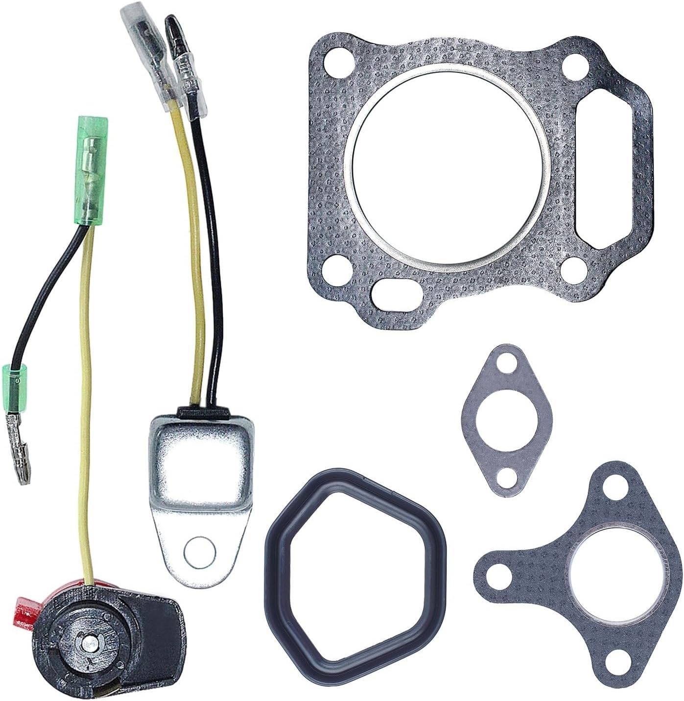 Cylinder Valve Muffler Gasket Set Fit For Honda GX240 8HP Stop Switch Low Oil Alert 12251-ZE2-000 18333-ZK6-Y00