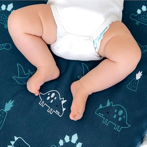 Vista 14 de Dreamology Pack and Play Sheets - Juego de 2 sábanas para cuna, suaves, 100% algodón, sábanas de colchón de bebé para niños, niñas, paquete y juego