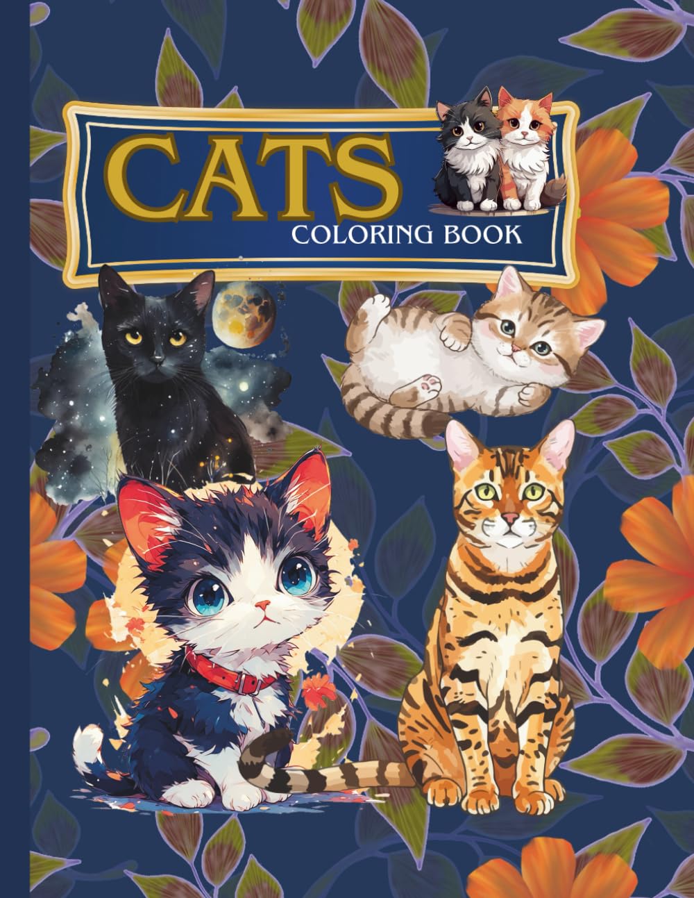 Cute Cats Coloring Book: Cute and Fun Cat Designs for All Ages