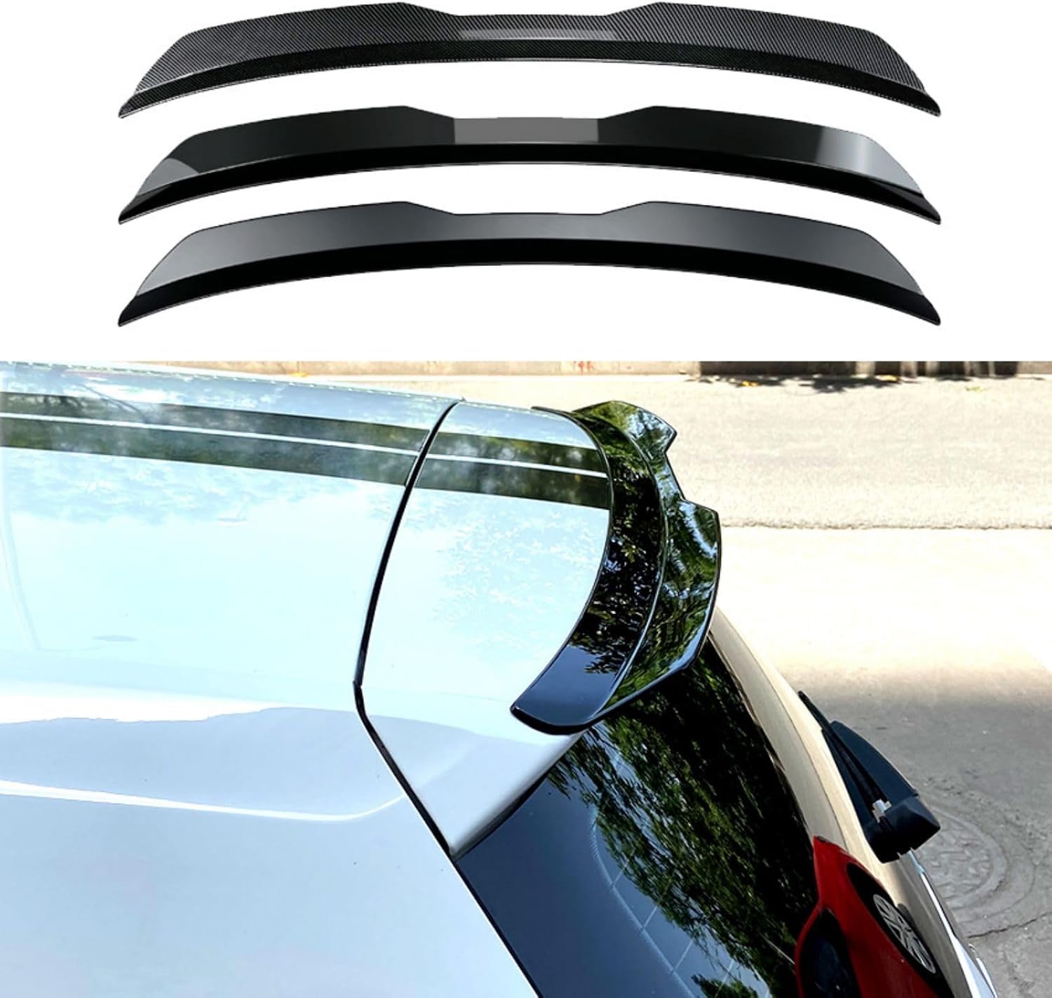 Aileron Voiture pour Renault Twingo/Twingo RS/GT III II I 3-door/5-door 1993-2023, Becquet de Toit Arrière Aile Becquet Voiture Anti-Rayures Imperméable Accessoires de Style,Gloss Black