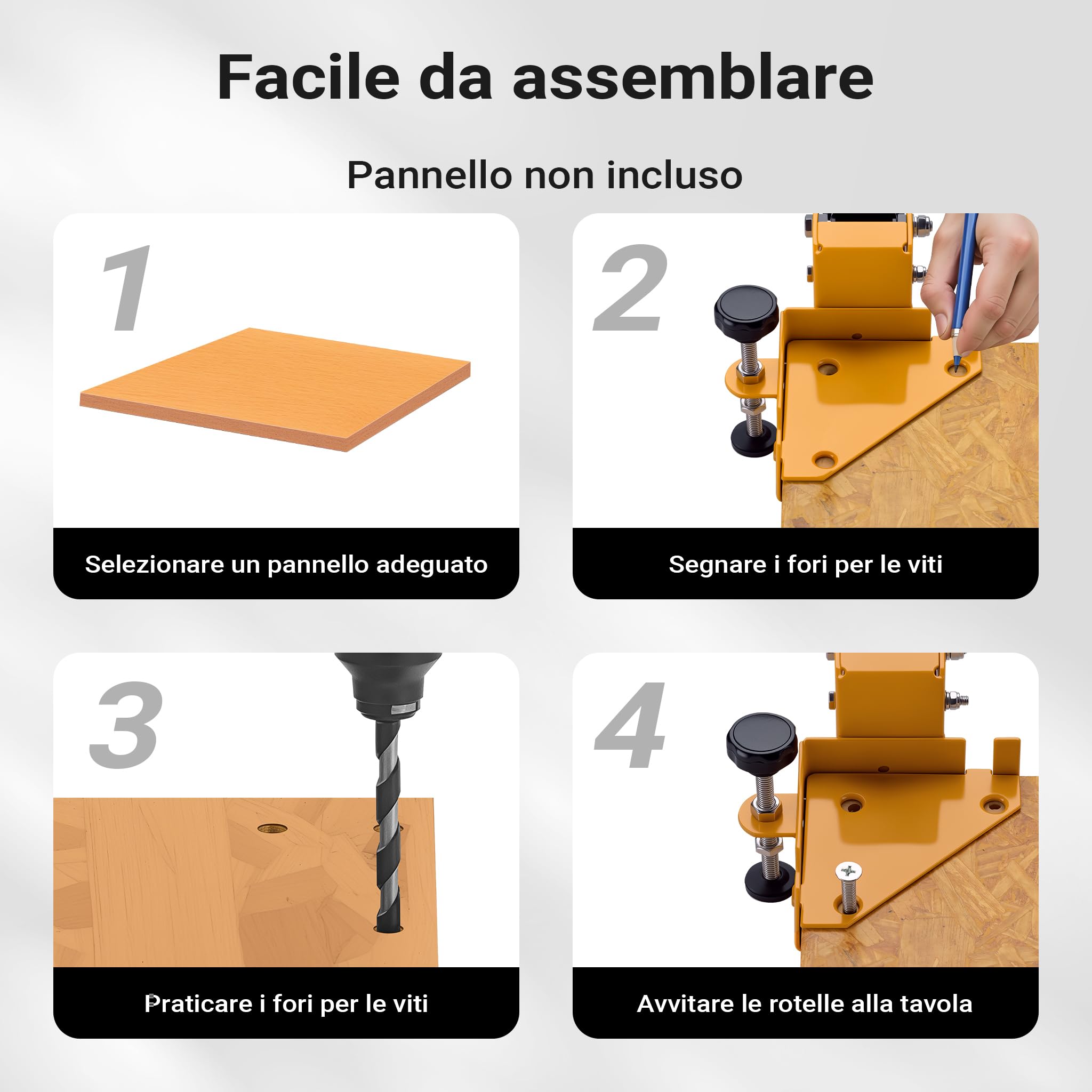Wiltec Set di 4x ruote per carrelli, ruote per mobili pesanti, rotelle con portata fino a 180 kg, ruote pivottanti con freno, per carichi pesanti
