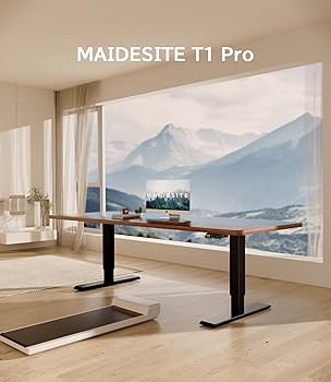 Amazon | Maidesite 電動昇降デスク 脚 無段階昇降 高さ調整範囲